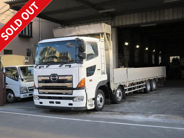 [Price reduced!] 2007 Hino Profia, large flatbed aluminum block, 4-axle low floor, 5-way opening, rear air suspension, retarder