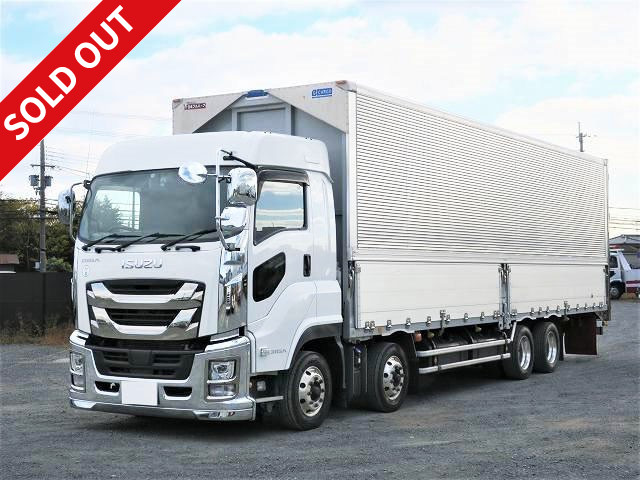 Now leased! 2018 model Isuzu Giga aluminum wing 4-axle low floor ★ Snow melting agent countermeasure specification vehicle ★ Aluminum wheels installed Dealer inspection record book included