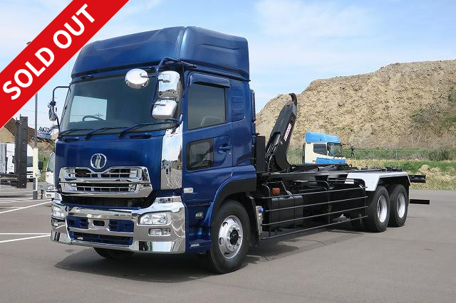 2005 UD Trucks Quon, Kyokuto Kaihatsu hook roll high roof, approx. 319,000km on the odometer!!