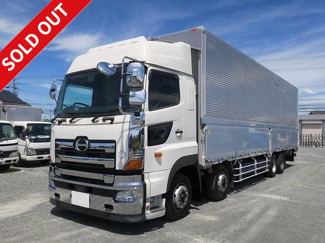 2017 Hino Profia, large aluminum wing, 4-axle low floor, high roof, rear air suspension, retarder, dealer inspection record book included