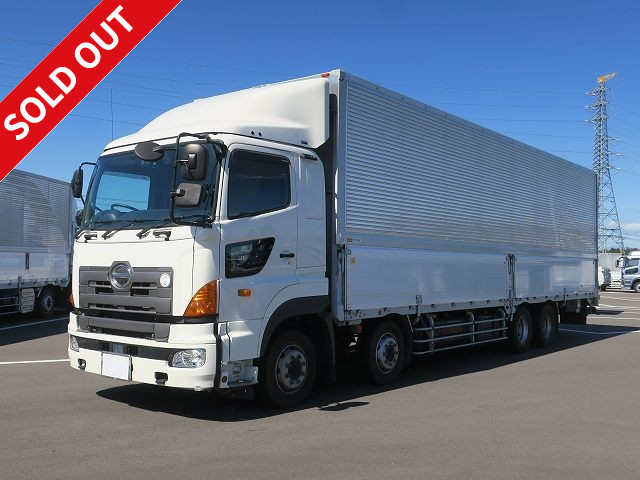 Now leased! 2017 Hino Profia, large aluminum wing, 4-axle low floor, rear air suspension, 410 horsepower, dealer inspection record book included