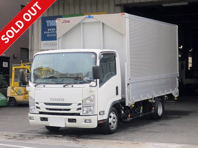 Lease up! 2019 Isuzu Elf 3t aluminum wing wide long full low floor with dealer inspection record book