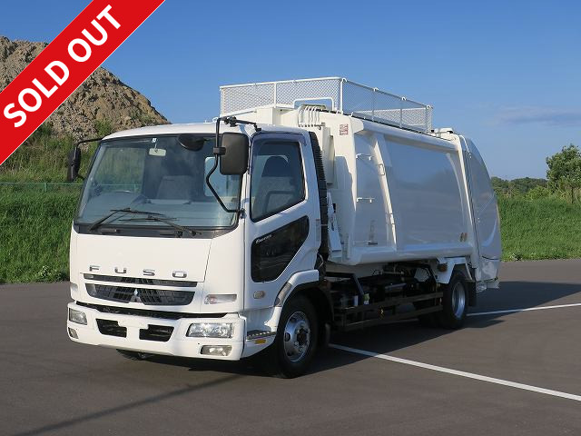 2007 Mitsubishi Fuso Fighter medium-sized packer (refuse compactor) press type, made by Shinmaywa, capacity 10.2m3, actual mileage approx. 487,000km!