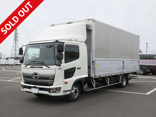 Lease-up! 2018 Hino Ranger, medium-sized aluminum wing, 6200 wide, with storage PG, dealer inspection record book included