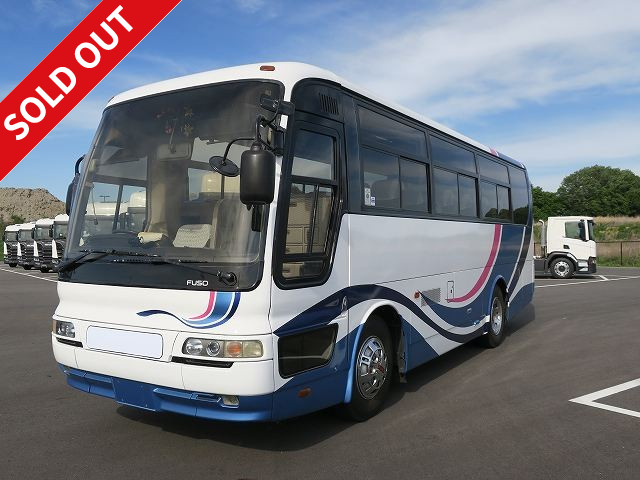 1995 Mitsubishi Fuso high decker Aerobus, seating for 42, 8 rows, moquette seats, reclining, actual mileage approx. 603,000 km!