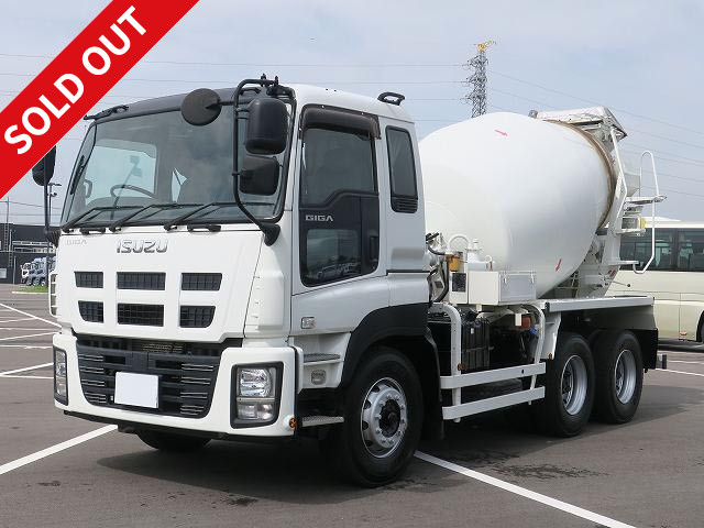 2011 Isuzu Giga large concrete mixer truck, Kayaba-made, drum capacity 8.7m3 *Approximately 76,000km on the meter* Comes with vehicle inspection!