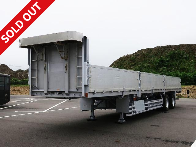 2004 model, Full Half, 2-axle, aluminum block flat trailer, 7-way opening, maximum load capacity 21.5 tons, cargo bed inner dimensions (cm) L1248 x W240 x H77