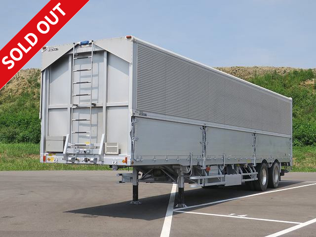 2003 model Nippon Fruehauf 2-axle wing trailer with lift axle, Air Jolder 4-row, 13m body 