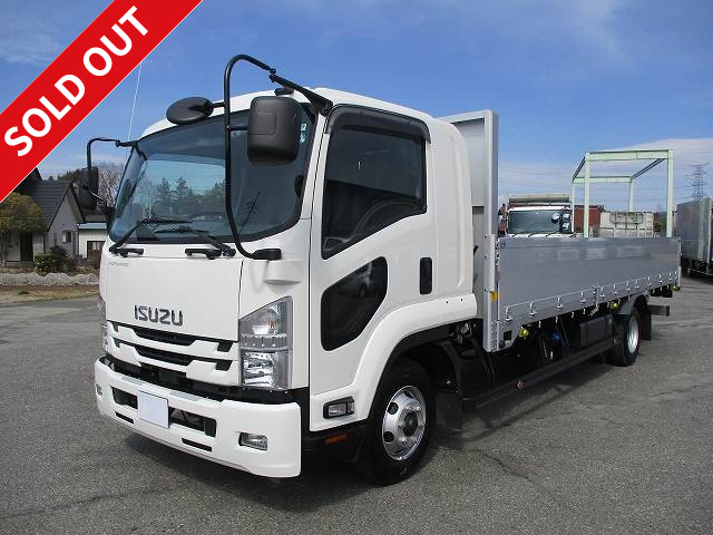 Now available for lease! <New> 2018 Isuzu Forward, medium-sized flat body, aluminum block, standard width, 3-way opening, 11 pairs of internal hooks, dealer inspection record book included