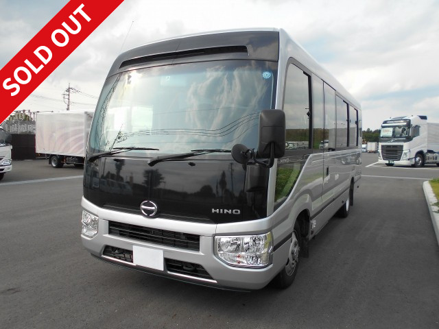 Now available for rental! 2018 Hino New Liesse II GX Microbus, 28-seater, for sightseeing and transportation, high roof, automatic transmission, reclining seats, dealer inspection record book included