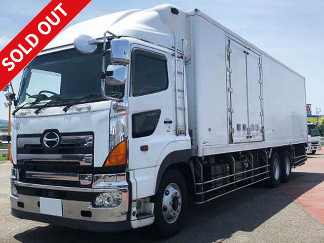 [Price reduced] 2008 Hino Profia large refrigerated van, high floor, 2 rear axles, rear air suspension, 4-row jolder, Thermo King, standby, both side doors, back-up camera