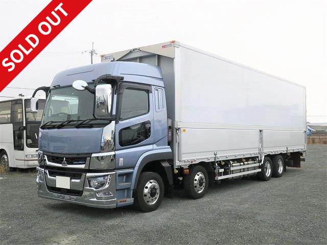 Lease-up now available! Reiwa 2 model Mitsubishi Fuso Super Great large aluminum wing [Premium Executive] 4-axle low floor, chrome plated high roof, rear air suspension, dealer inspection record book included