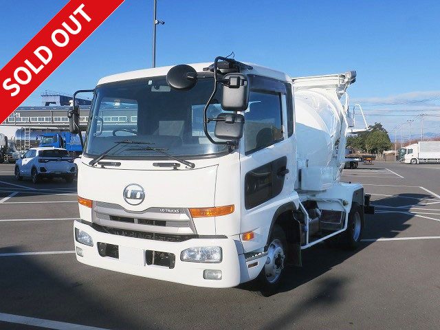 2012 UD Trucks Condor concrete mixer truck, Kayaba Industrial 3.2m3 drum, electric hopper cover ★Approximately 156,000km on the meter! ★