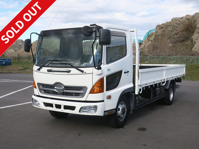 2005 Hino Ranger, medium-sized flatbed, 3-way opening, with ETC ★Actual mileage on the meter: approx. 82,000 km! ★