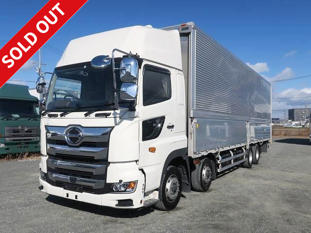 Now on lease! 2019 Hino Profia 4-axle low floor, large aluminum wing, high roof, rear air suspension, retarder included ★Dealer inspection record book/MOT valid until May 2021★