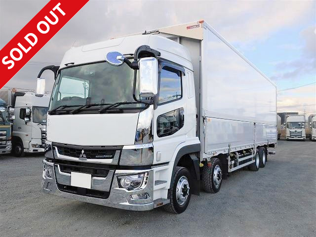 Now on lease! Reiwa 2 model Mitsubishi Fuso Super Great with large aluminum wing, retractable PG, 4-axle low floor, chrome-plated high roof, rear air suspension *MOT valid until R4.2/dealer inspection record book included*