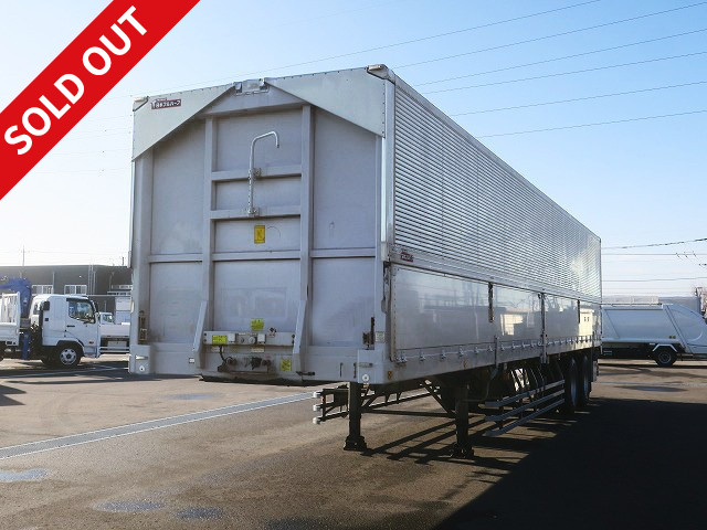 2009 model Nippon Fruehauf 2-axle wing trailer with lift axle, load capacity 20.1t, ABS compatible