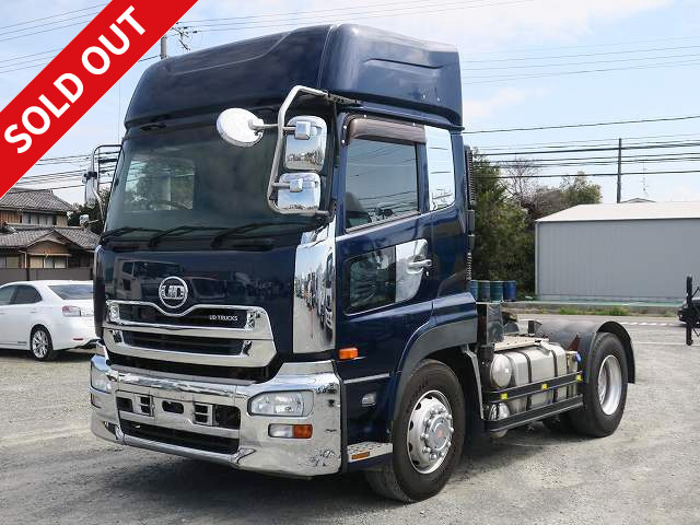 2012 UD Trucks Quon Tractor Head, 5th wheel load 11.5t, comprehensive reduction, rear air suspension, high roof, actual mileage approx. 444,000km!