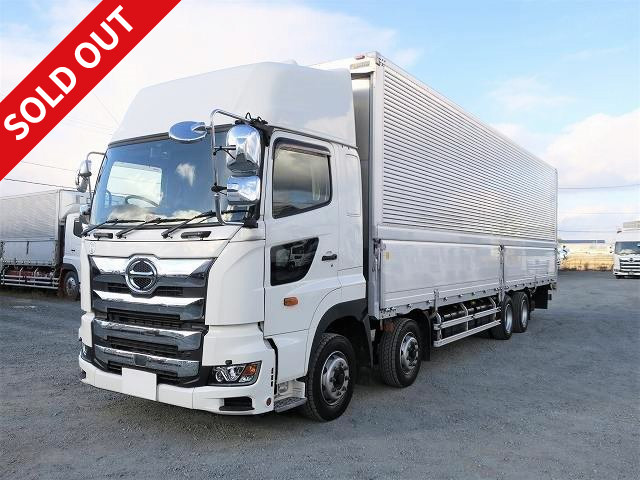 Now leased! 2019 Hino Profia 4-axle low floor, large aluminum wing, high roof, rear air suspension, retarder included ★Dealer inspection record book included★