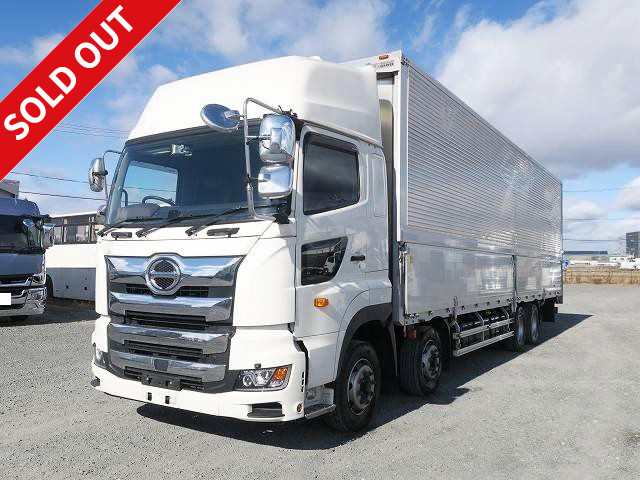 Now on lease! 2019 Hino Profia 4-axle low floor, large aluminum wing, high roof, rear air suspension, retarder included ★Dealer inspection record book/Vehicle inspection valid until July 2021★