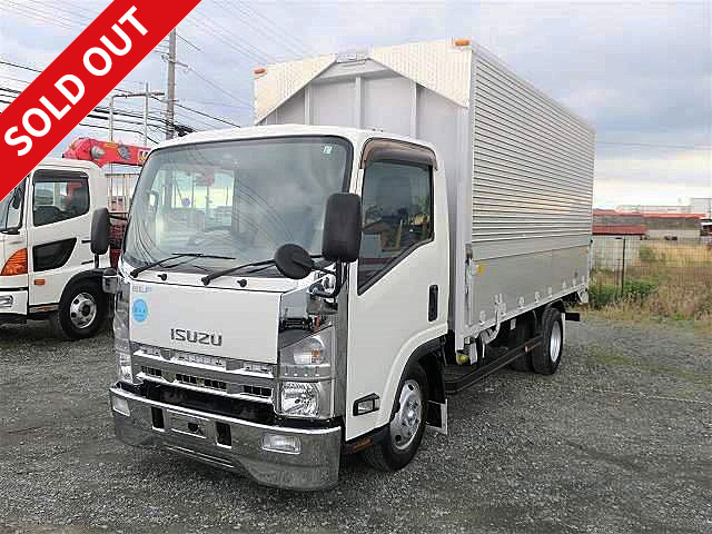 2015 Isuzu Elf 2.95t aluminum wing standard long full low floor cargo bed height 194cm ★Vehicle inspection valid until February 2022★ [Semi-medium license required *Semi-medium license or higher]