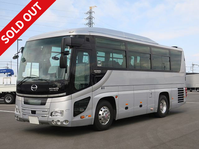 2011 Hino Selega large tourist bus, short type, capacity 29 people, 7-row seating, salon specification, moquette seats (reclining type) ★Vehicle inspection valid until September 2020★ 