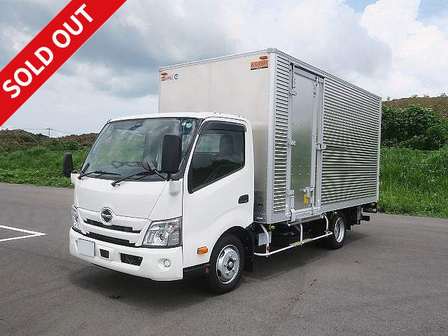 Reiwa 3 model Hino Dutro 2t aluminum van wide long interior height 217cm with combination gate, low floor, left side door [medium-sized license compatible *excluding 5t limited] ★Vehicle inspection valid until January 2023★