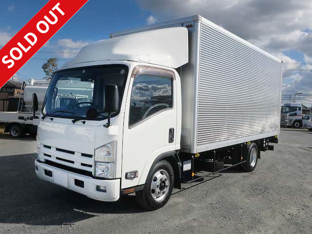 2013 Isuzu Elf 3t Aluminum Van, Wide Extra Long, Interior Height 215cm, Combination Gate, Fully Low Floor, 150 Horsepower, 2-Tier Lashing Rail, Inspection valid until October 2013, [Semi-Medium License Compatible *Excluding 5t Limited]