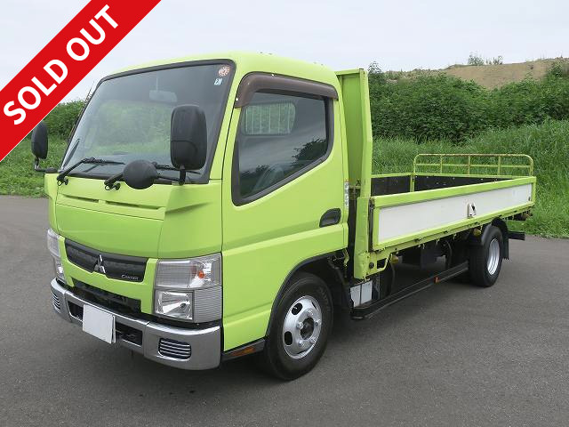 2015 Mitsubishi Fuso Canter 2t flatbed body 3-way opening Standard long Fully low floor Steel floor 2 pedals [Semi-medium size (5t only) license compatible *Old standard license OK] ★Vehicle inspection valid until March 2013★