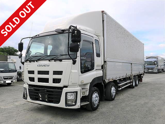 2014 Isuzu Giga Large aluminum wing 4-axle low floor Rear air suspension Retarder ETC2.0 with rear-eye camera