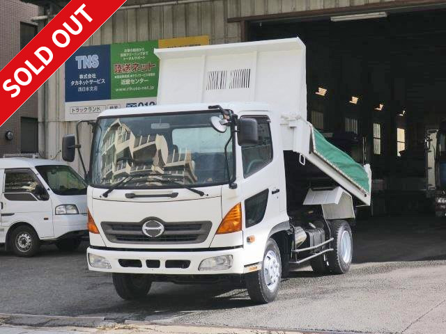 2004 model Hino Ranger medium-sized dump truck, manufactured by Kyokuto Kaihatsu Kogyo, electric cobo lane, actual mileage approx. 130,000 km