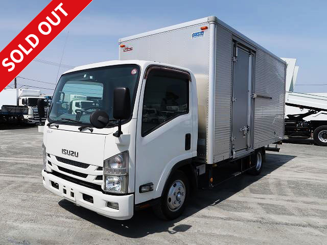 2016 Isuzu Elf 2t aluminum van, wide and long, cargo bed height 216cm, left sliding door, full low floor, 2-stage lashing rail, 150 horsepower [medium-sized license required *excluding 5t limited]