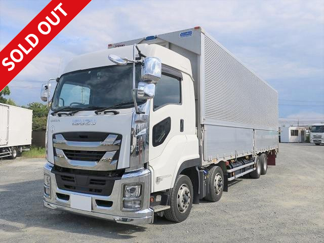 Now on lease! 2018 Isuzu Giga, large aluminum wing, 4-axle low floor, high roof, dealer inspection record book included