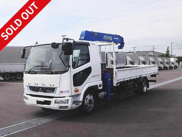 Mitsubishi Fuso Fighter, 2020 model, flatbed with medium-sized crane, standard, Tadano 5-stage boom, hook-in and radio control